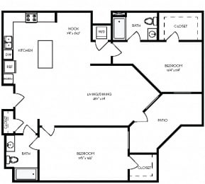 2 beds, 2 baths, $4,073