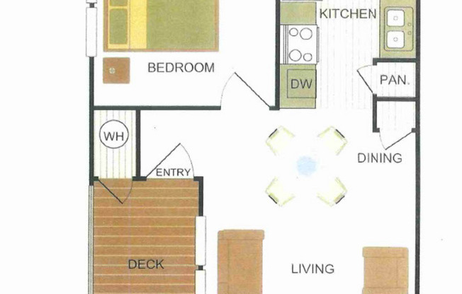 1 bed, 1 bath, 516 sqft, $800, Unit 209