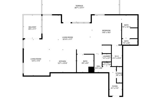 1 bed, 2 baths, $2,977, Unit Juhl Highrise
