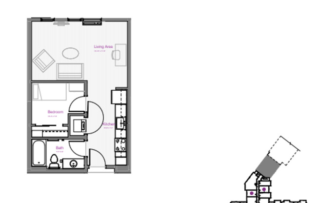 1 bed, 1 bath, 477 sqft, $1,300, Unit 209