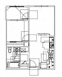 1 bed, 1 bath, 637 sqft, $2,129