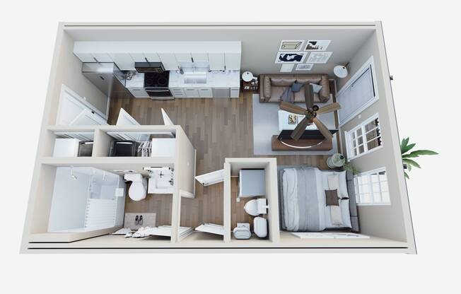 Studio, 1 bath, 480 sqft, $1,067