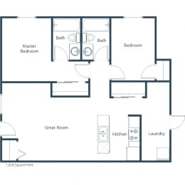 2 beds, 1.8 baths, 986 sqft, $1,505