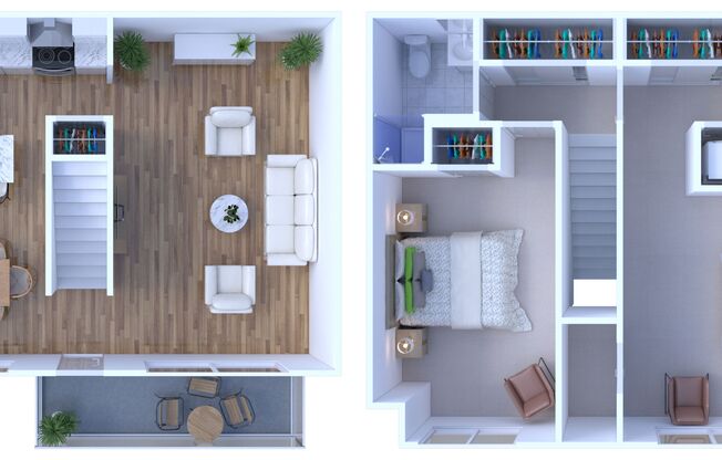 2 beds, 2 baths, 1,037 sqft, $2,325