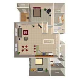 2 beds, 2 baths, 1,464 sqft, $1,575