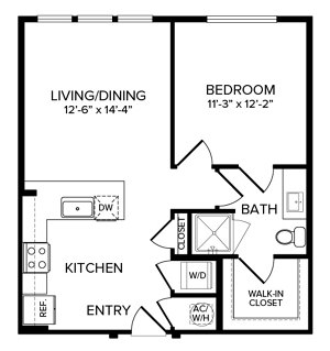 1 bed, 1 bath, 675 sqft, $1,399