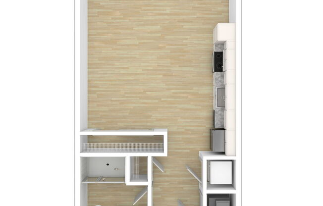 Studio, 1 bath, 499 sqft, $1,630