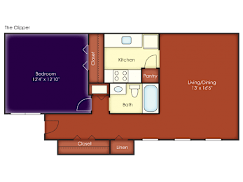 1 bed, 1 bath, 650 sqft, $1,401