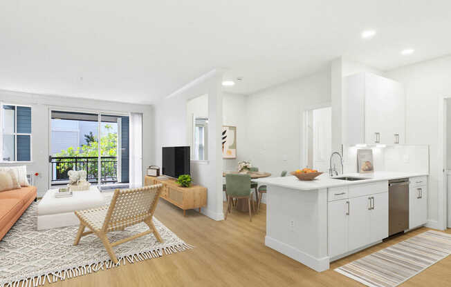 Living Room with Hard Surface Flooring