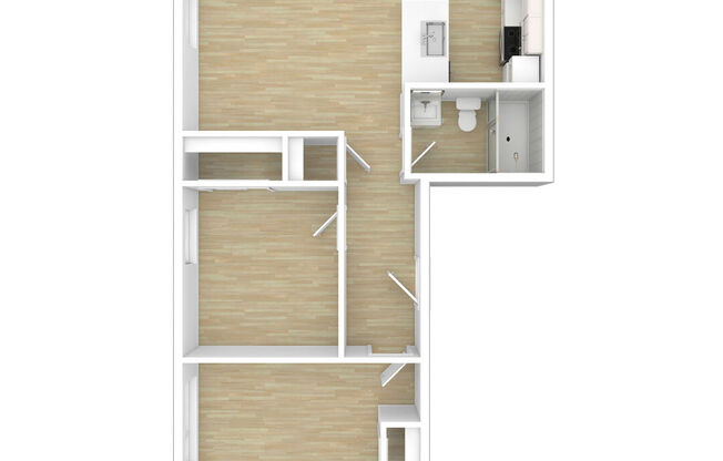 2 beds, 1 bath, 638 sqft, $2,715