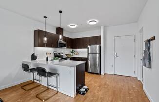 Kitchen at The Parker Apartments in Portland, OR 97209