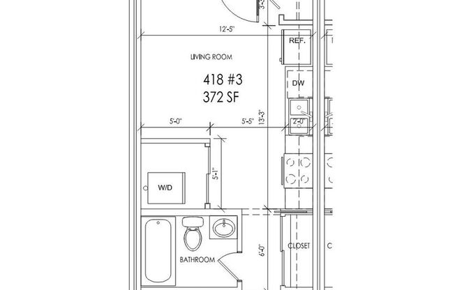 1 bed, 1 bath, 428 sqft, $1,135, Unit 41803