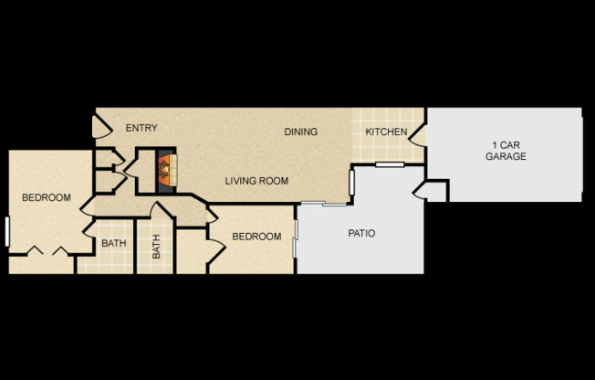 2 beds, 2 baths, 1,100 sqft, $1,850