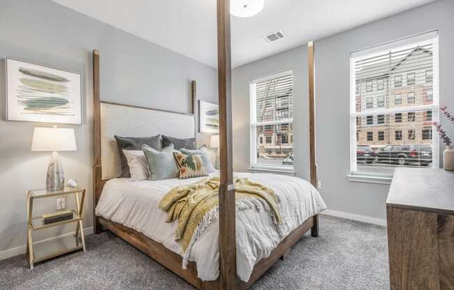 Our bedrooms fit king sized beds and large furniture  at Meeder Flats Apartment Homes, Cranberry Township, PA, 16066