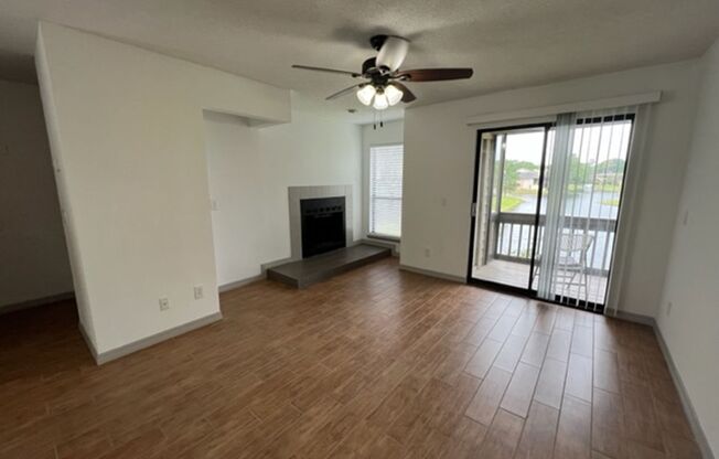Enjoy serene water views and a prime location in this beautifully updated 1-bedroom, 1-bath condo in The Landings of Belle Rive.