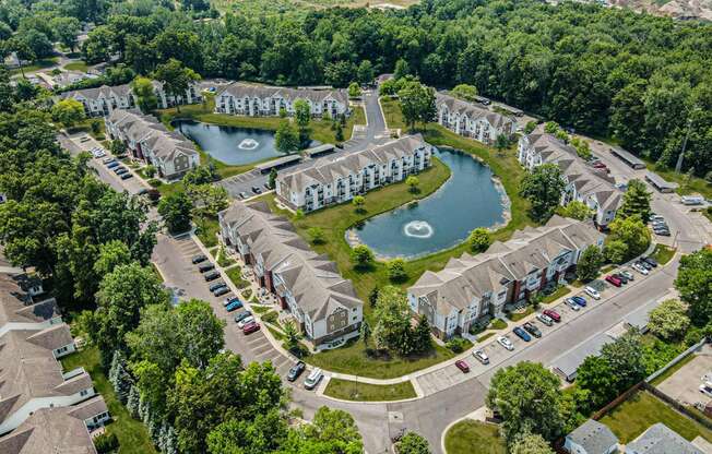 Aerial View of Property at Orchard Lakes Apartments, Ohio 43615
