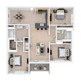 3 beds, 2 baths, 1,317 sqft, $1,415