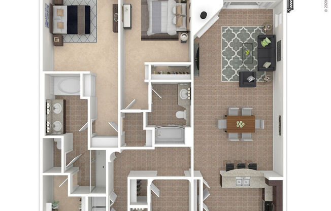 2 beds, 2.5 baths, 1,864 sqft, $4,707