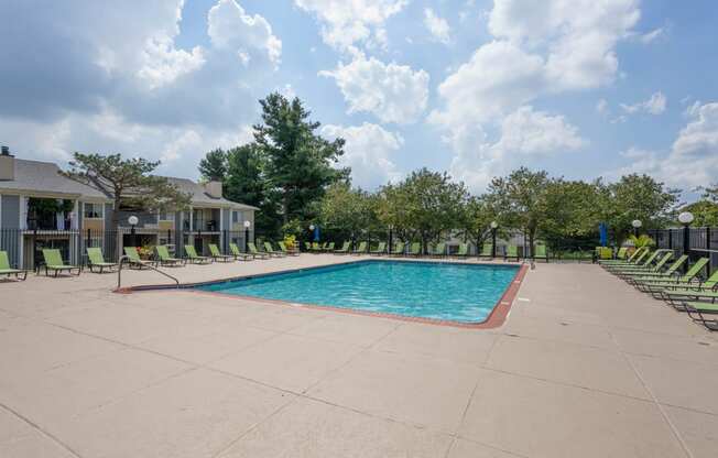 Relaxing Pool Area With Sundeck at Chinoe Creek Apartments, PRG Real Estate, Lexington, KY, 40502