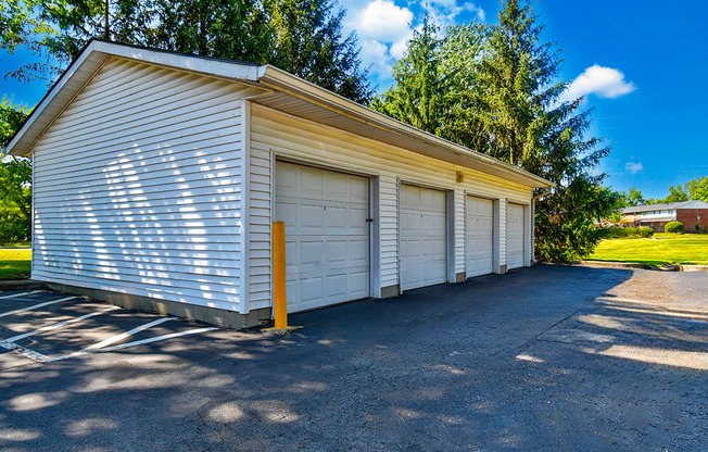 Garage at Ashton Brook Apartments, offering covered parking spaces.