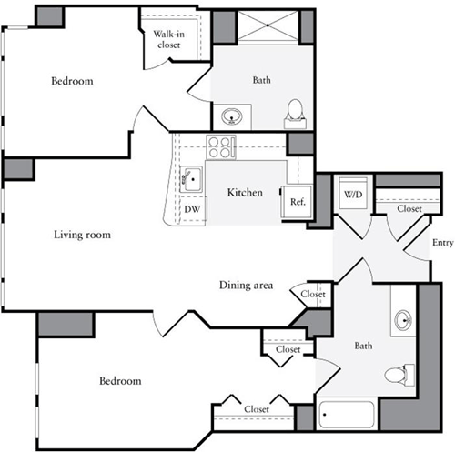 2 beds, 2 baths, 1,063 sqft, $4,890, Unit 07H