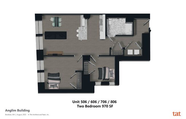 2 beds, 1 bath, 804 sqft, $2,650, Unit Unit #407