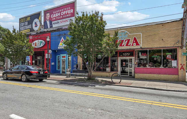 East Atlanta Village: Marys, The Copy Center, & Pizza shop