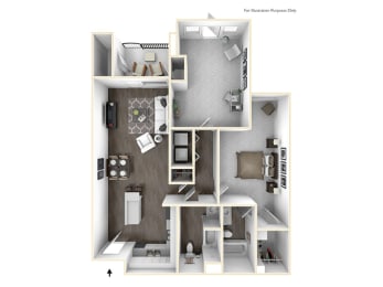 1 bed, 2 baths, 1,074 sqft, $2,850