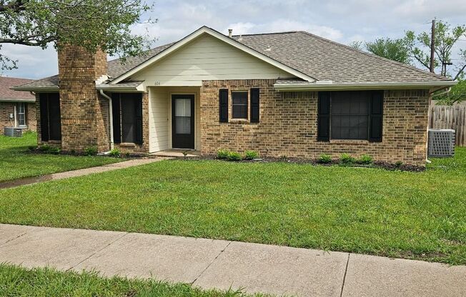 Three bedroom and two bathroom nicely remodeled with new flooring. Large wood fenced backyard