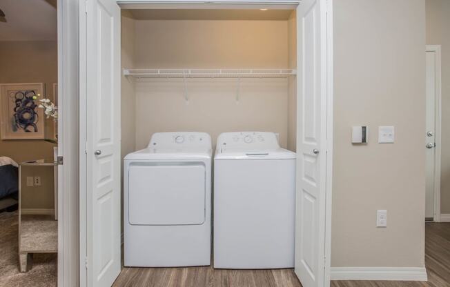 Stacked Washer/Dryer at The Passage Apartments by Picerne, Henderson