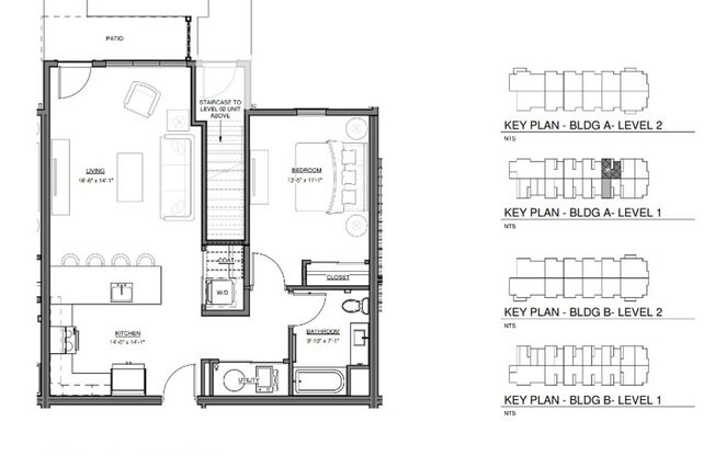 1 bed, 1 bath, 826 sqft, $1,725, Unit 1448