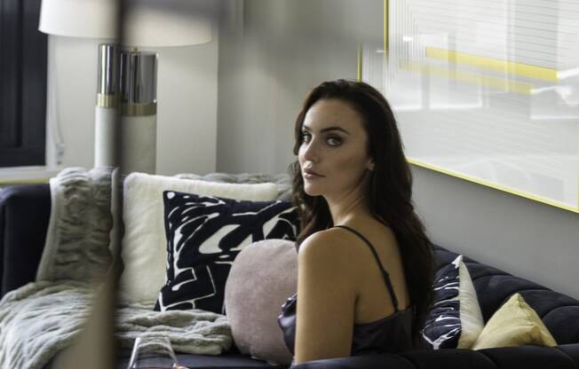 Model Sitting In A Cafe at Morse, Washington, Washington