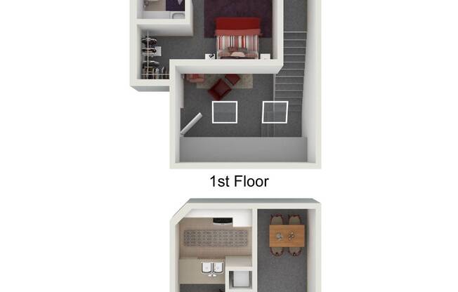 2 beds, 2 baths, 698 sqft, $1,694