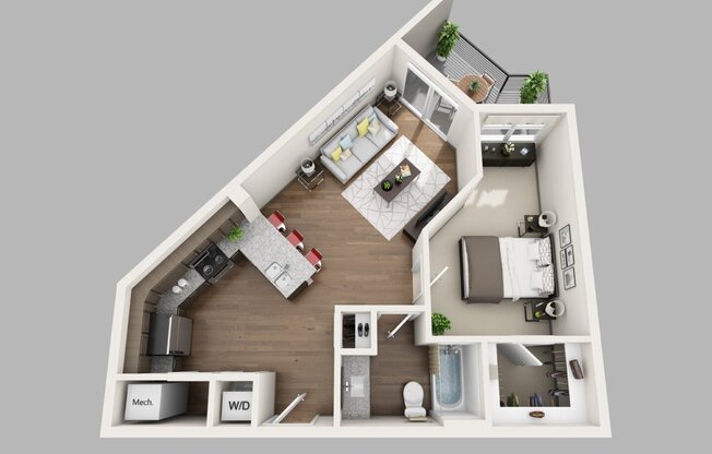 1 bed, 1 bath, 716 sqft, $1,500