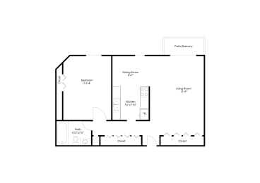 1 bed, 1 bath, 750 sqft, $1,110