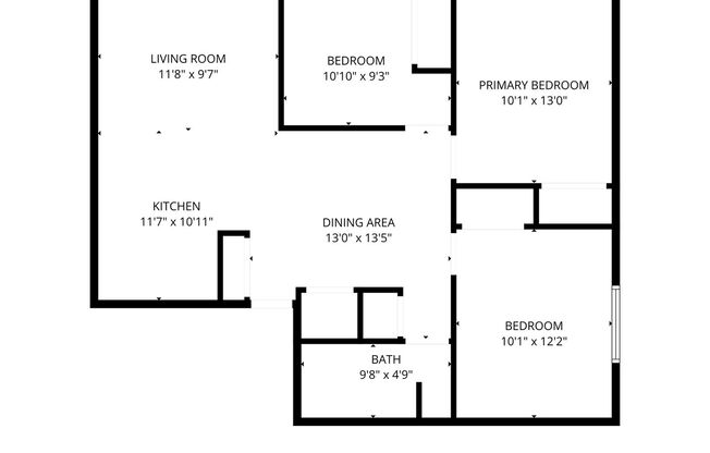 3 beds, 1 bath, 800 sqft, $1,195, Unit #207