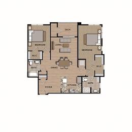 2 beds, 2 baths, 1,105 sqft, $2,849