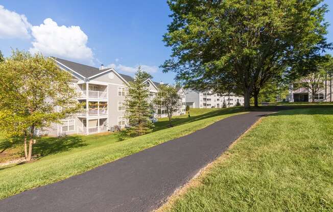 This is a photo of the walking trail at Trails of Saddlebrook Apartments in Florence, KY.