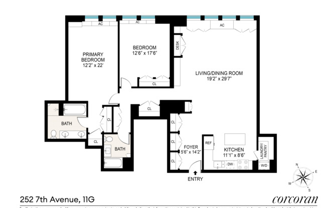 2 beds, 2 baths, 1,748 sqft, $12,495, Unit 11G