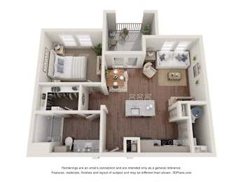 1 bed, 1 bath, 726 sqft, $1,155