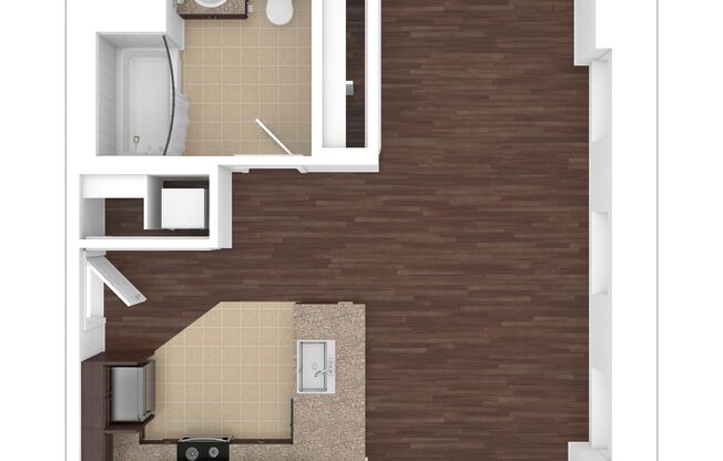 Studio, 1 bath, 492 sqft, $2,115, Unit M-1005