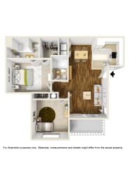 2 beds, 2 baths, 965 sqft, $1,982
