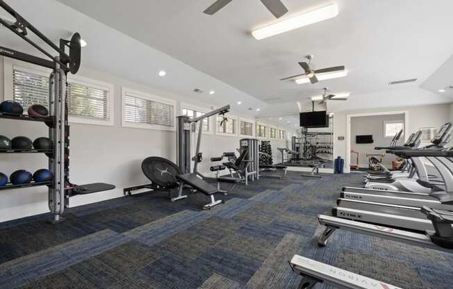 Fitness Center Strength equipment  at Ansley at Roberts Lake, Arden, NC, 28704