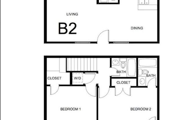 2 beds, 2.5 baths, $1,821, Unit 130