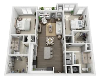 2 beds, 2 baths, 1,149 sqft, $1,699