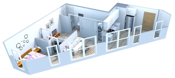 1 bed, 1 bath, 624 sqft, $2,095