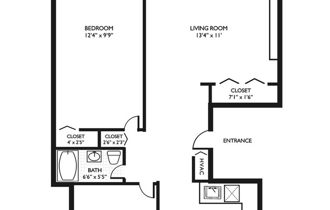 2 beds, 1 bath, 569 sqft, $2,300, Unit 1112-1st floor