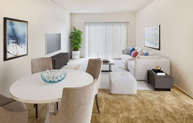 Dining And Living Area at Valencia at Gale Ranch, California