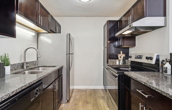 Model kitchen with energy-efficient appliances