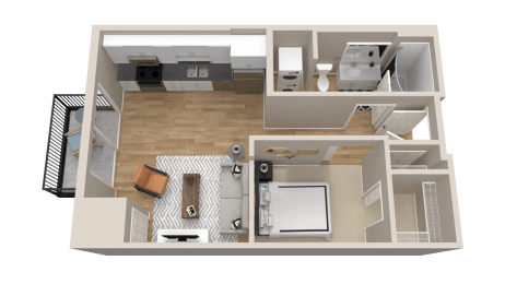 Studio, 1 bath, 551 sqft, $1,443